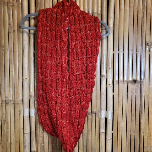 Unbranded Accessories - Infinity Scarf One Size Red w/sequins NEW